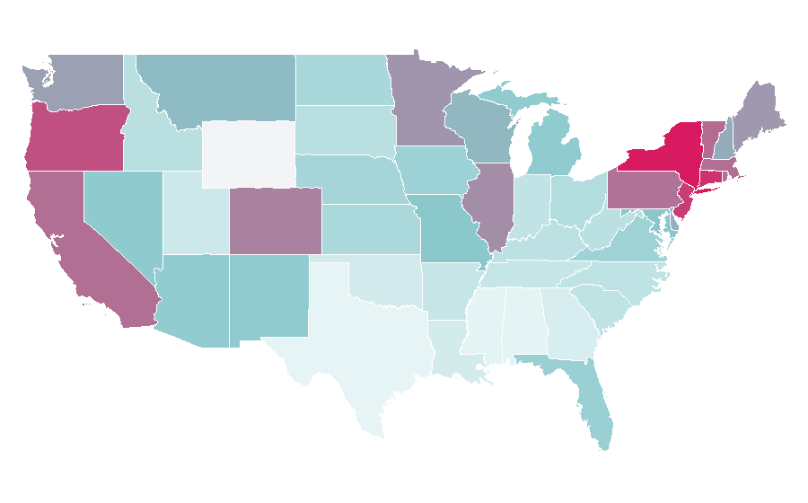 Affinity by region — Real Time with Bill Maher, United States