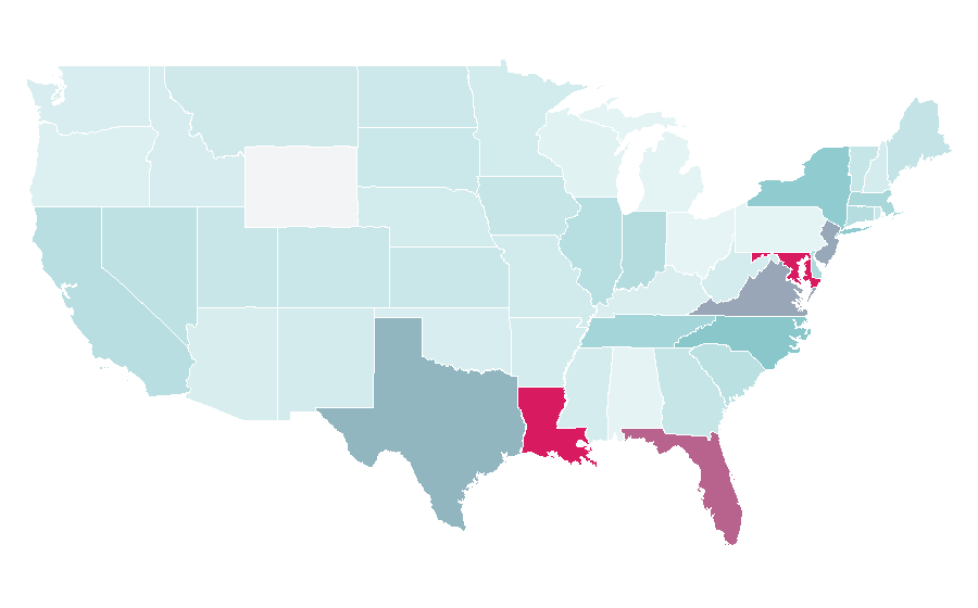 Affinity by region — Real Zaragoza, United States