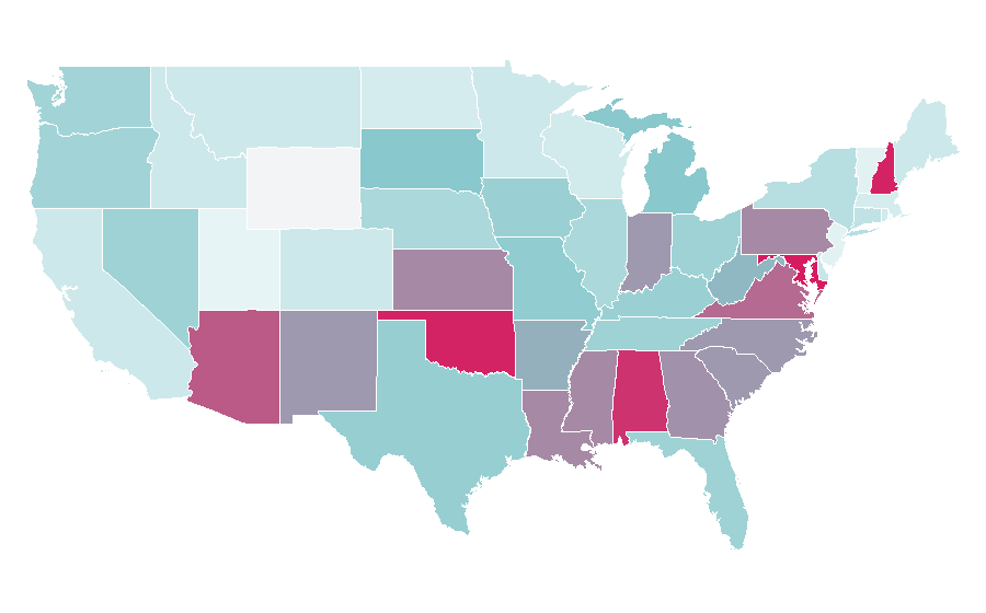 Affinität nach Region — Reason, USA