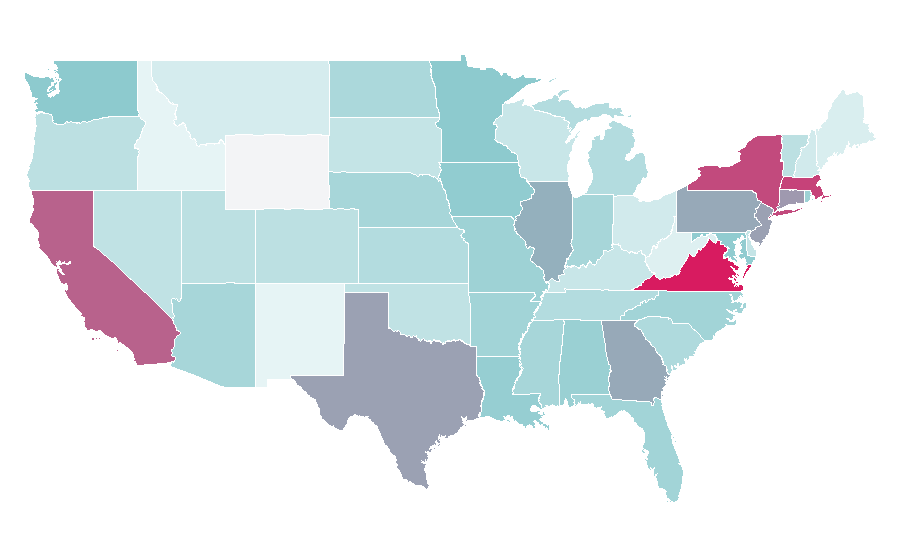 Affinity by region — Rebate (marketing), United States