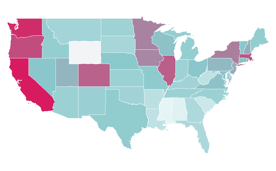 Affinity by region — Rebecca Black, United States