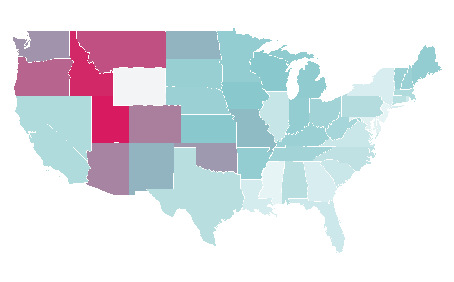 Affinity by region — Rebel Wilson, United States