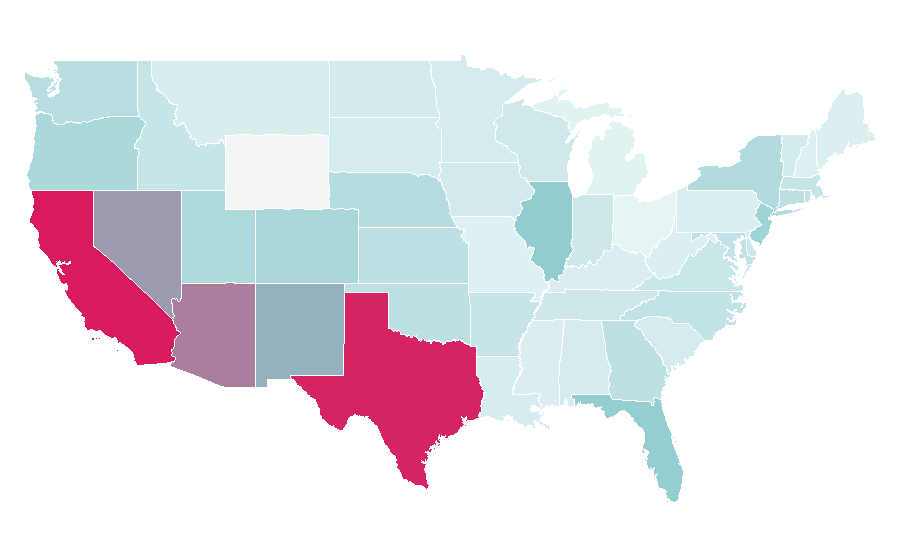 Affinity by region — Rebelde, United States