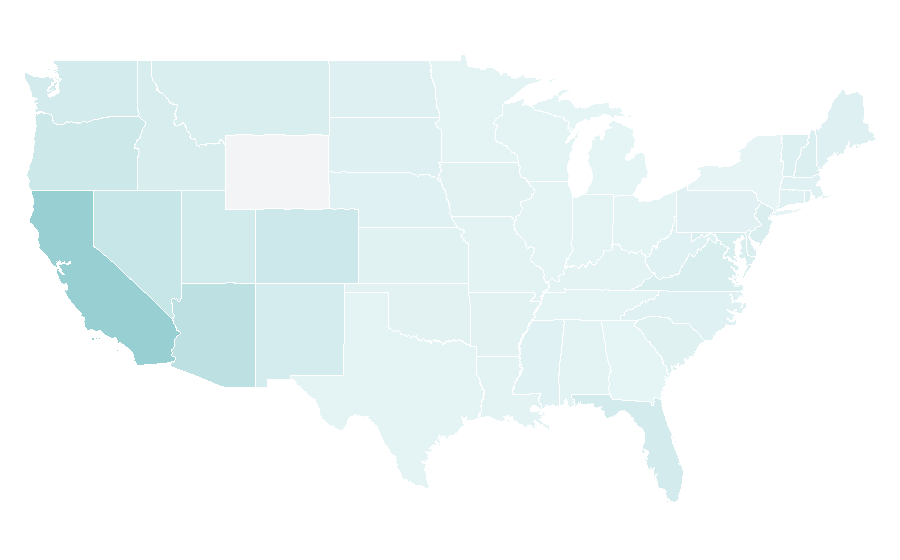 Affinity by region — Rebelution (band), United States