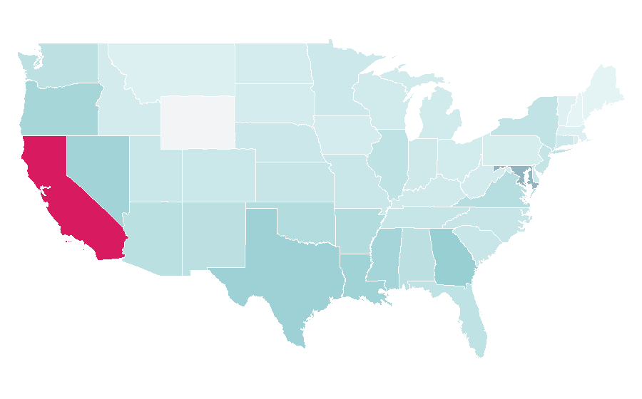 Affinity by region — Receptionist, United States