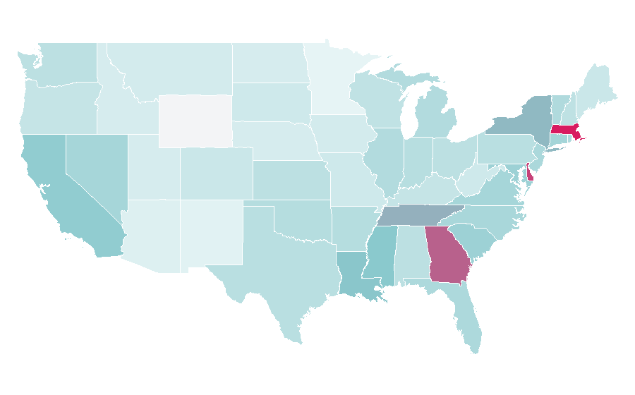 Afinidad por región — Record label, Estados Unidos