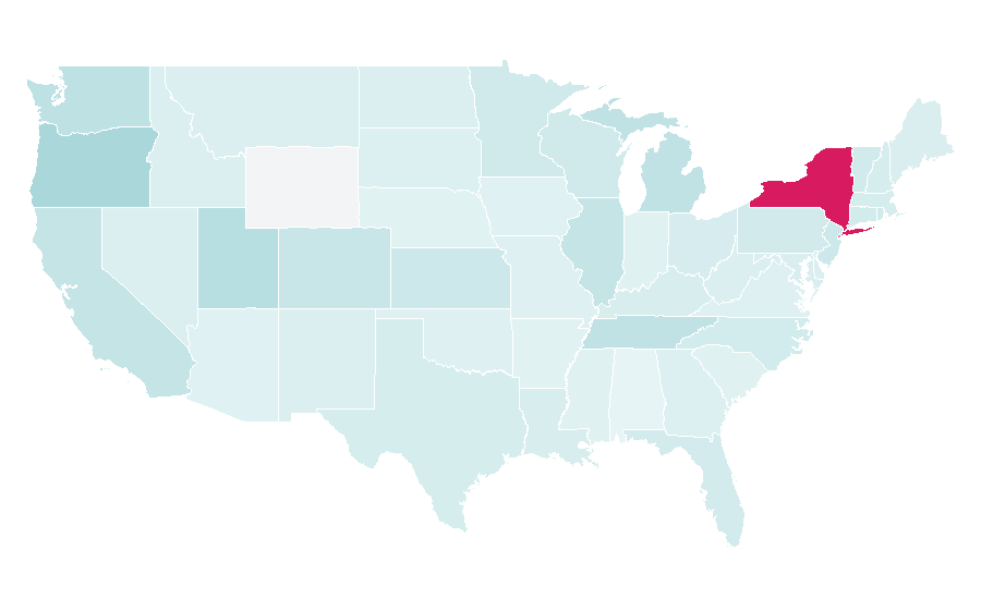 Affinity by region — Record shop, United States