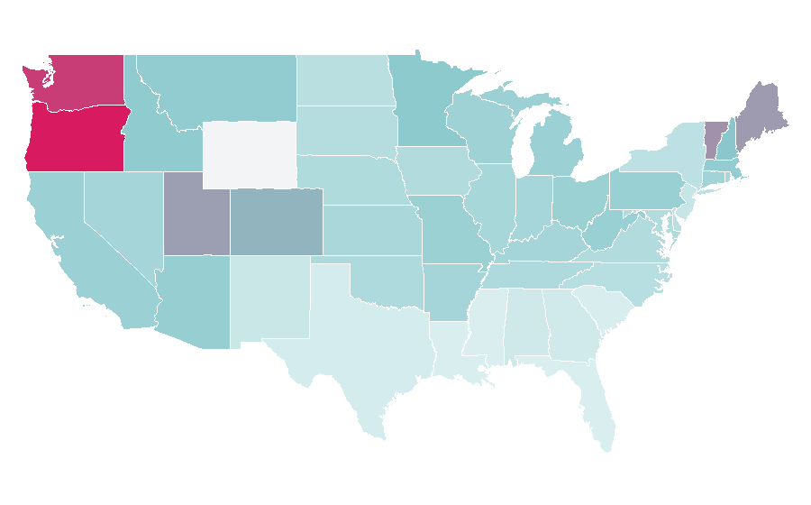 Affinity by region — Record Store Day, United States
