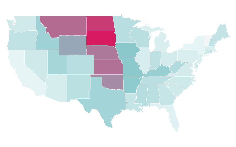 Affinity by region — Red Angus, United States