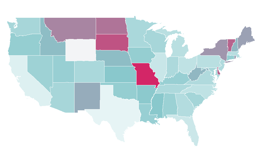 Affinity by region — Red carpet fashion, United States