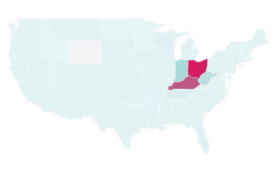 Affinity by region — Red (Color), United States