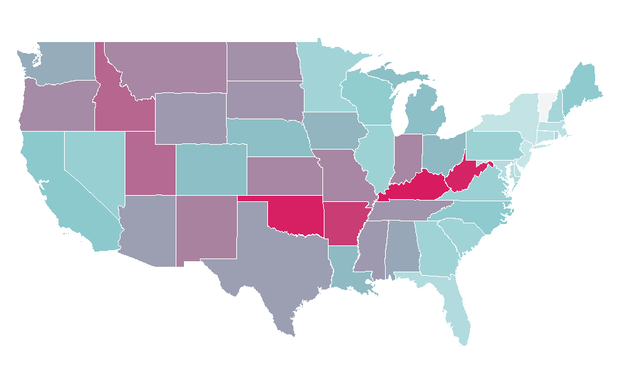 Affinity by region — Red Dead Redemption 2, United States