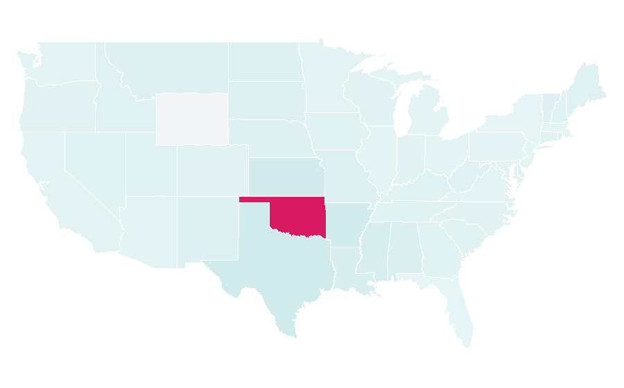 Affinity by region — Red Dirt (music), United States