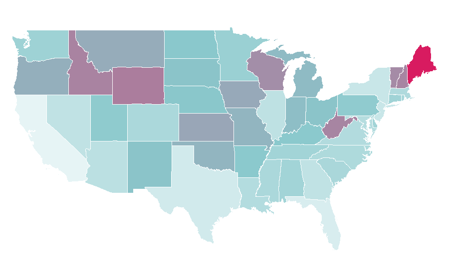 Affinity by region — Red Heart Yarns, United States