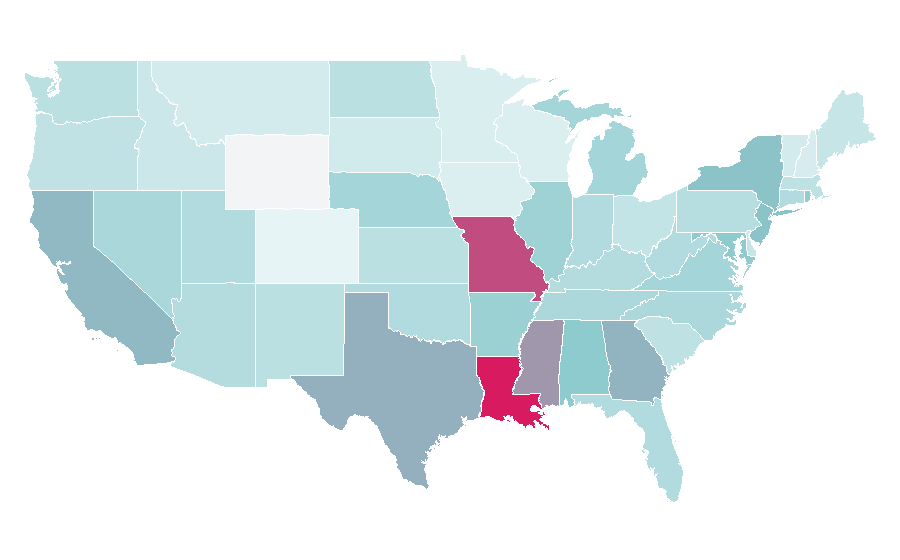 Affinity by region — Red Lips, United States
