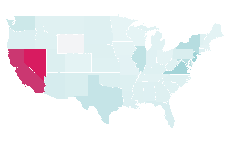 Affinity by region — Red ribbon, United States