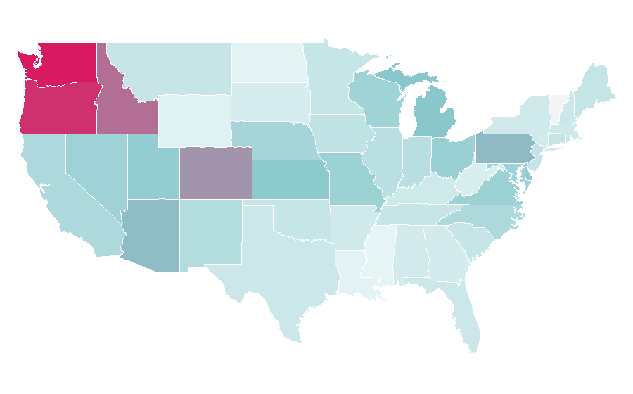 Affinity by region — Red Robin, United States