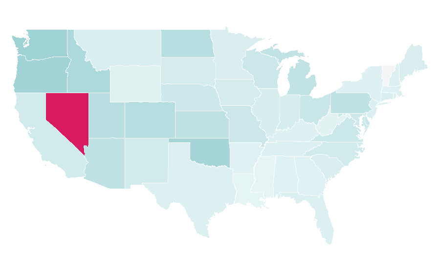 Afinidad por región — Red Rock (TV series), Estados Unidos