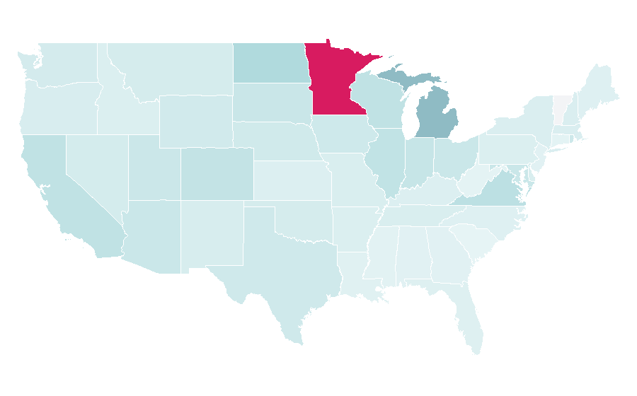 Affinity by region — Red Wing Shoes, United States