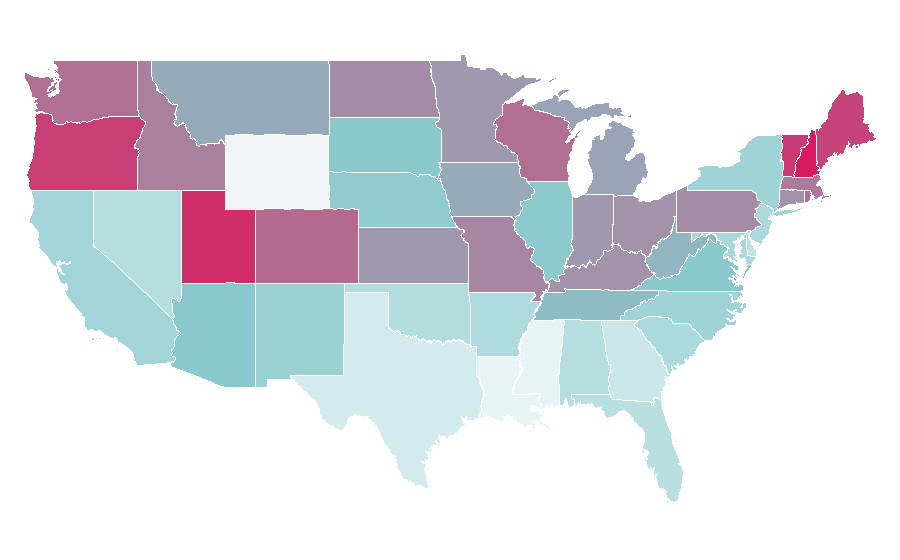 Affinity by region — Redbubble, United States