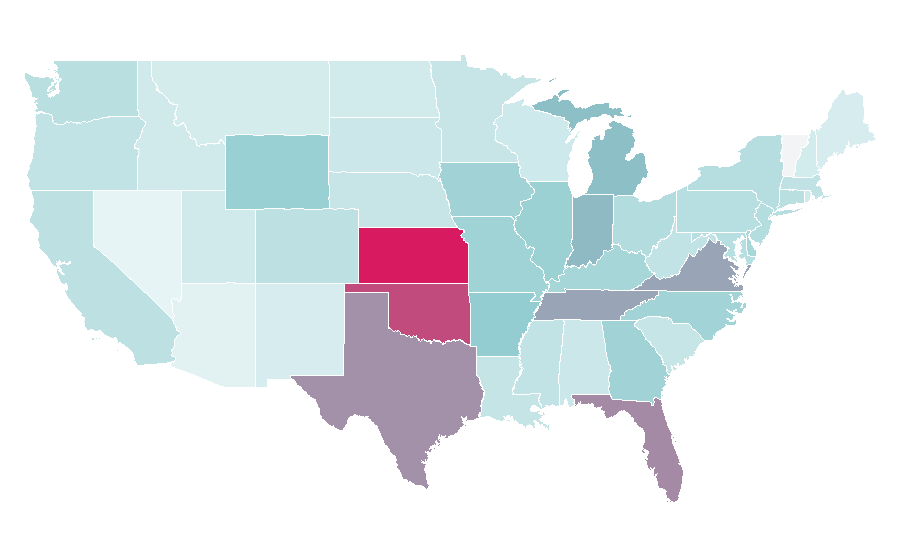 Affinity by region — redBus, United States