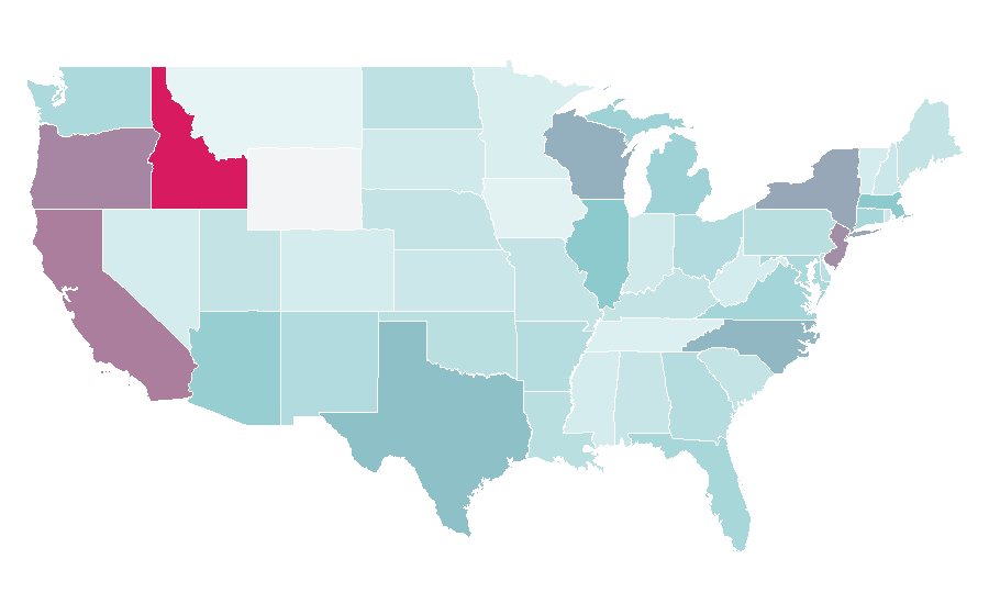 Affinity by region — RedEye, United States