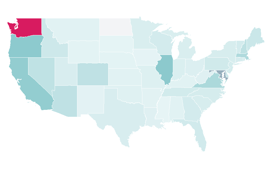 Affinité par région — Redfin, États-Unis