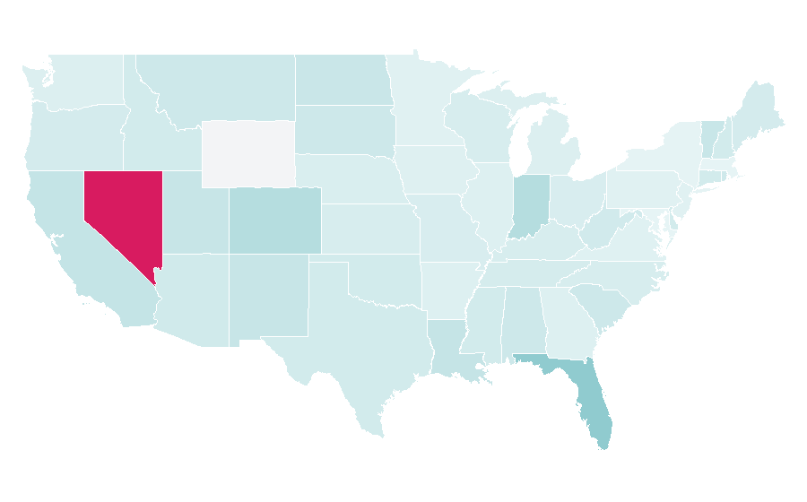 Affinity by region — Reef aquarium, United States