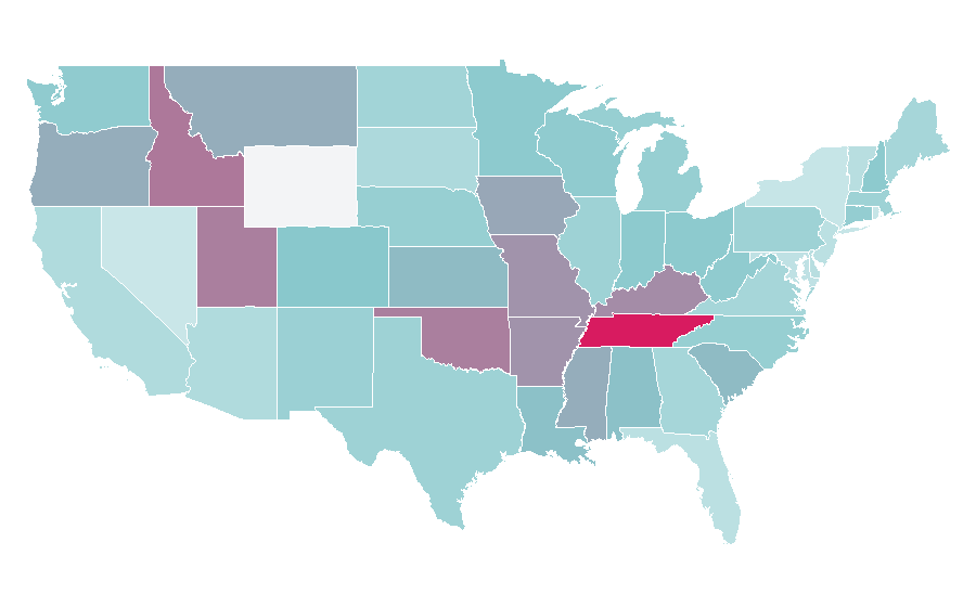 Affinity by region — Reese Witherspoon, United States