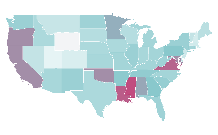 Affinity by region — Refused, United States