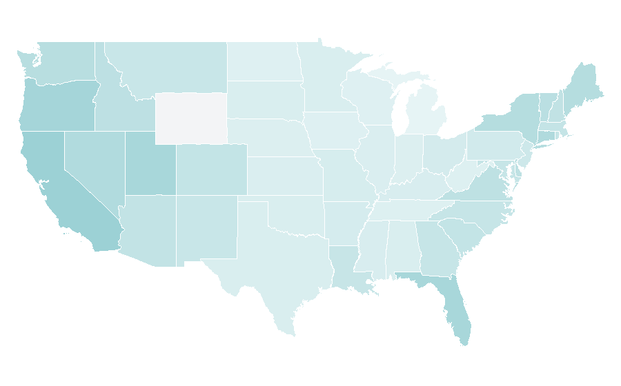 Affinität nach Region — Reggae, USA