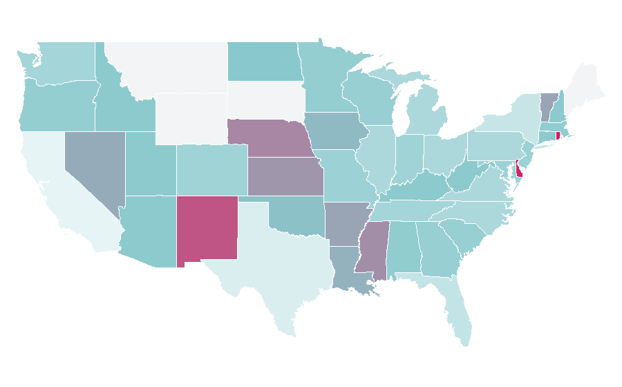Affinity by region — Reggae en Español, United States