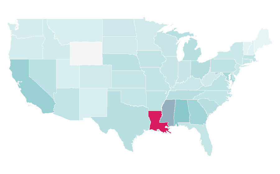 Affinity by region — Reggie Bush, United States