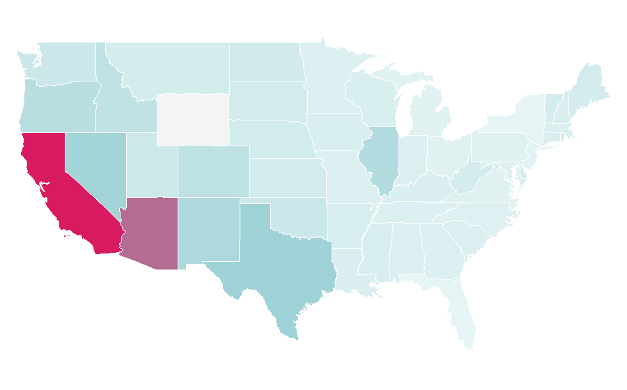 Affinität nach Region — Regulo Caro, USA