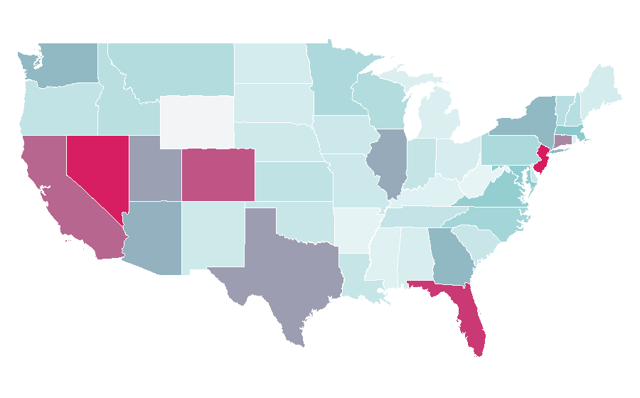 Affinity by region — Regus, United States