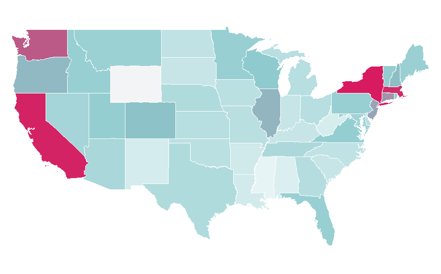 Affinity by region — Reid Hoffman, United States