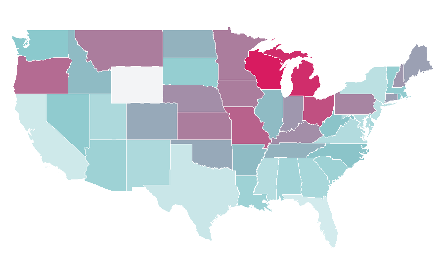 Affinity by region — Reindeer Games, United States