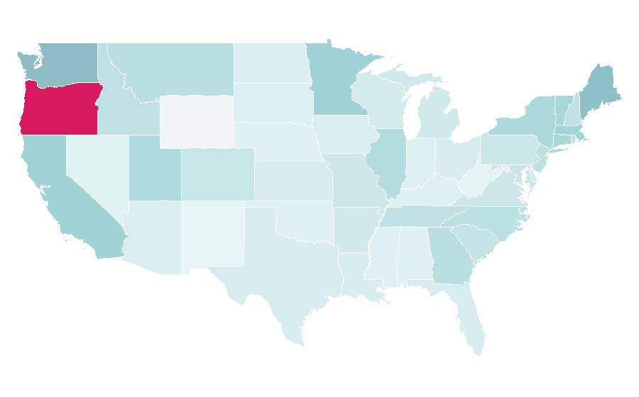 Affinity by region — Rejuvenation (lighting and hardware), United States