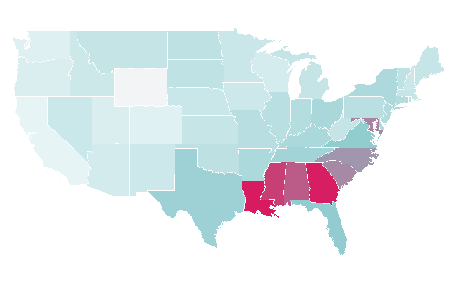 Affinity by region — Relaxer, United States