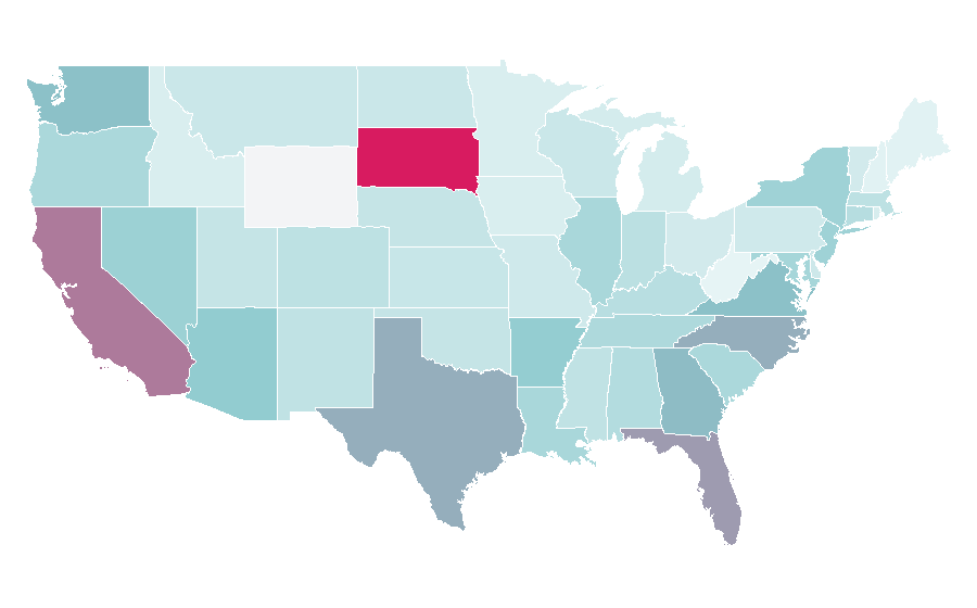 Affinity by region — Relocation (personal), United States