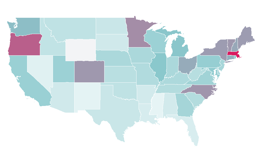 Affinity by region — Reneé Rapp, United States