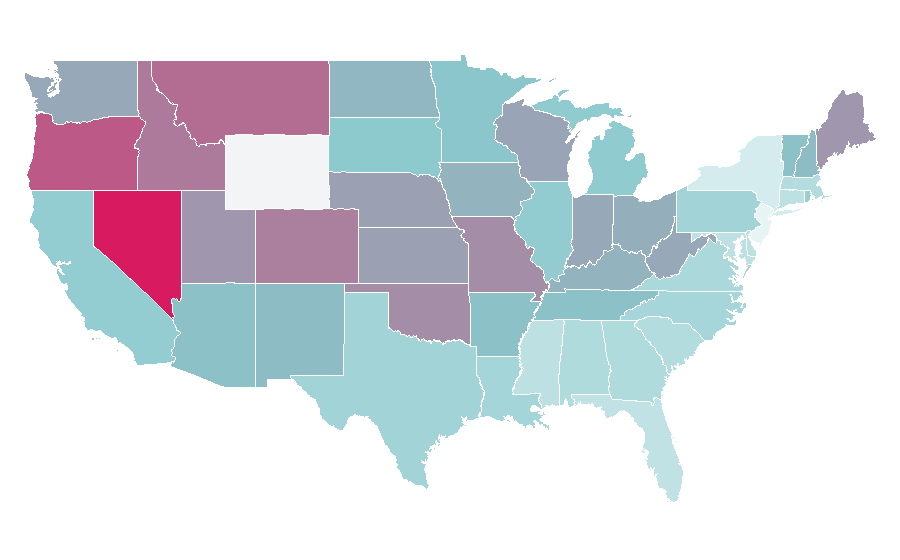 Affinity by region — Reno 911!, United States