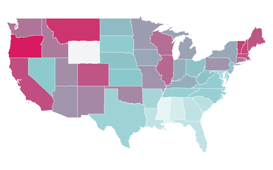 Affinity by region — Reservoir Dogs, United States