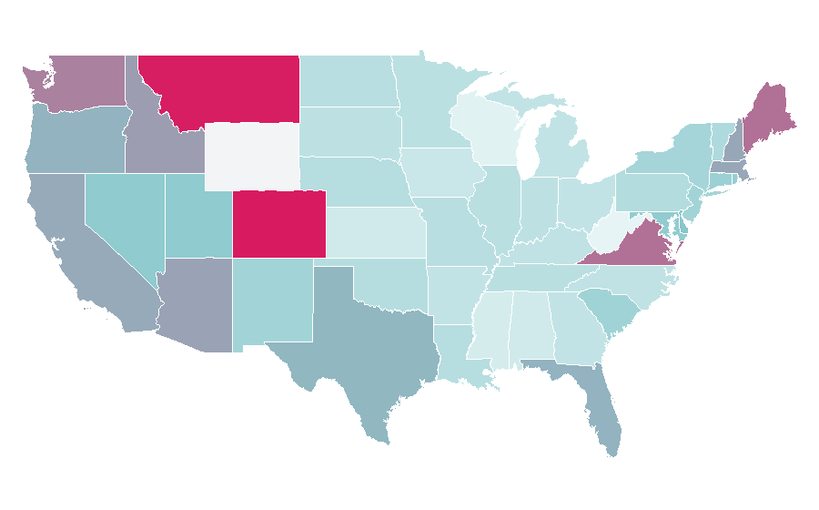 Affinity by region — Residence Inn by Marriott, United States