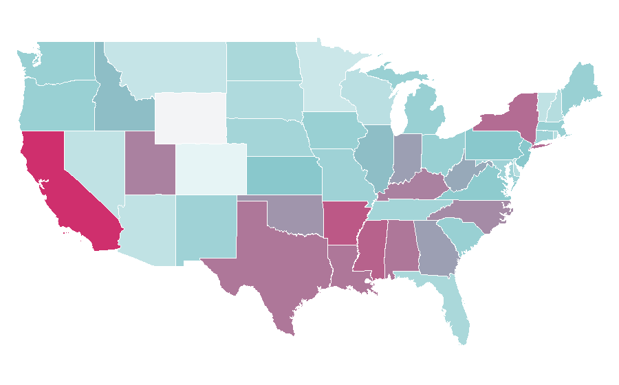 Affinity by region — Resin, United States