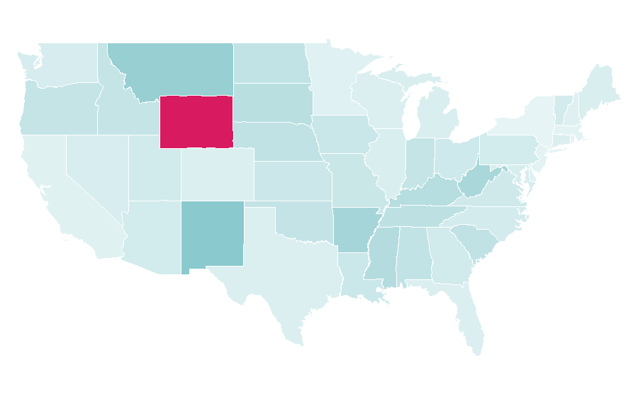 Affinity by region — Rest area, United States