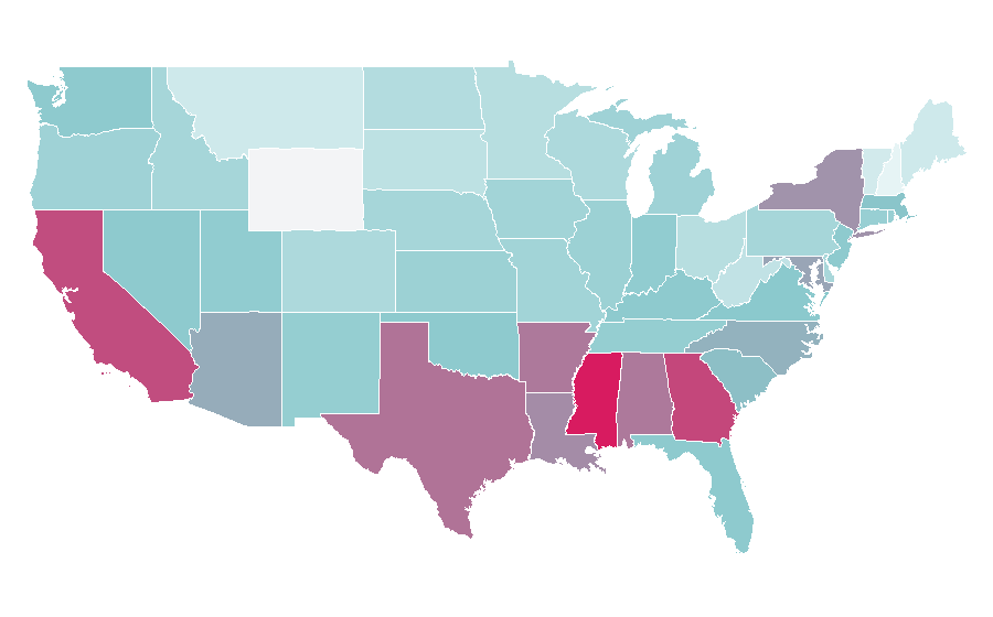 Affinity by region — Resumé (magazine), United States