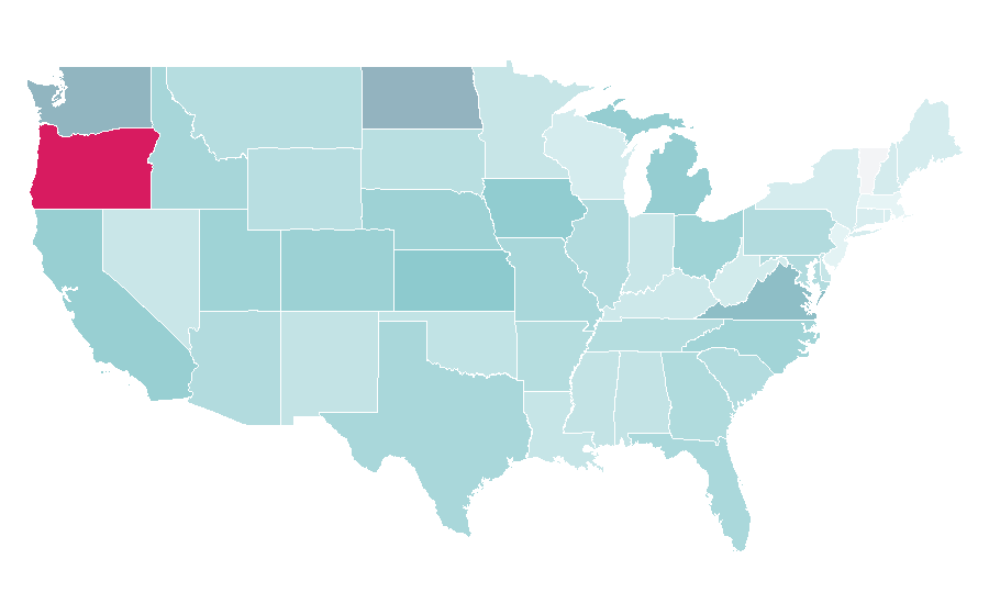 Affinity by region — Retirement home, United States