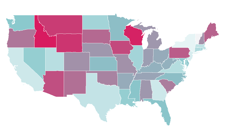 Affinity by region — Retriever, United States