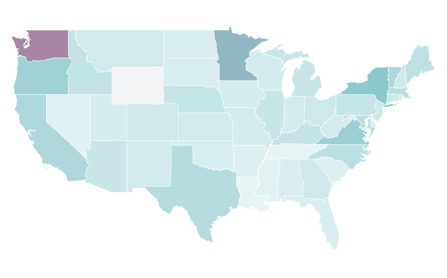Affinity by region — Reuse, United States